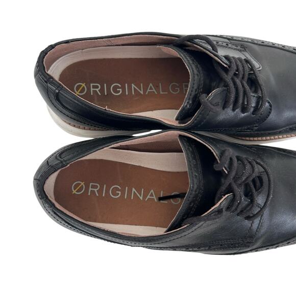 Cole Haan Black Leather OriginalGrand Lace Up Loafers Sz 10.5 - Picture 4 of 9